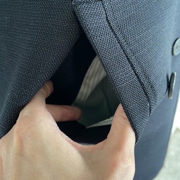 Veronica Beard black cotton oversized double breasted sleeveless vest size 4 - Picture 8 of 16